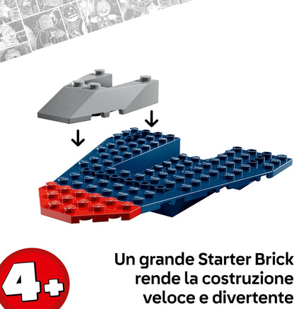 LEGO ǀ Marvel Captain America vs. Thanos - Avengers Building Toy with a Jet Plane & 2 Minifigures with Accessories incl. Cap's Shield - Super Hero Gift for 4+ Year Old Boys - 76319