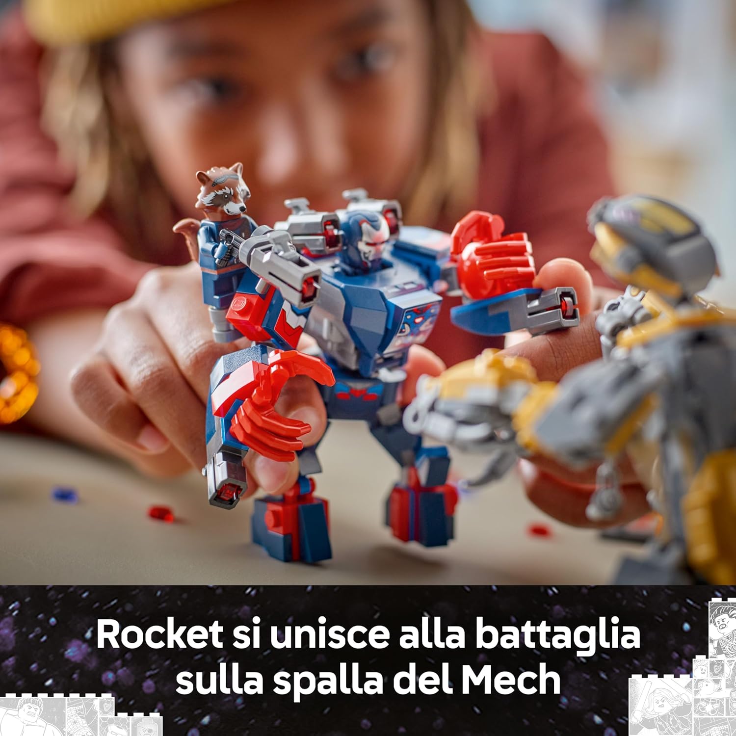 LEGO ǀ Marvel Avengers: Endgame Thor vs. Chitauri - Building Toy with a Mech, Gorilla Figure & 7 Minifigures incl. Thor, Rocket & Iron Patriot - Super Hero Gift for 8+ Year Old Boys - 76322