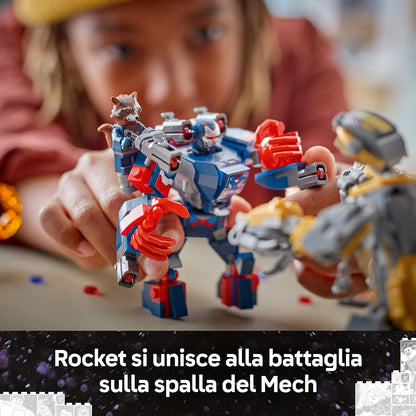 LEGO ǀ Marvel Avengers: Endgame Thor vs. Chitauri - Building Toy with a Mech, Gorilla Figure & 7 Minifigures incl. Thor, Rocket & Iron Patriot - Super Hero Gift for 8+ Year Old Boys - 76322