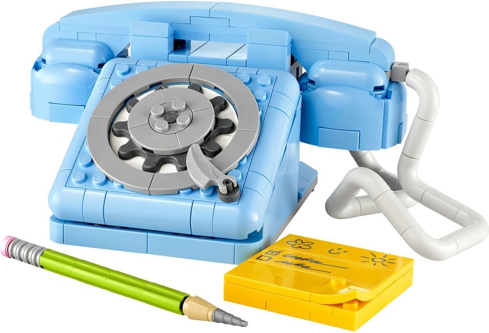 LEGO Creator 3in1 Retro Telephone Toy with Rotary Dial - Transforms into a 1980s Model or 2 Mobile Phones from the 2000s - Creative Gift for 8+ Year Old Girls & Boys - 31174