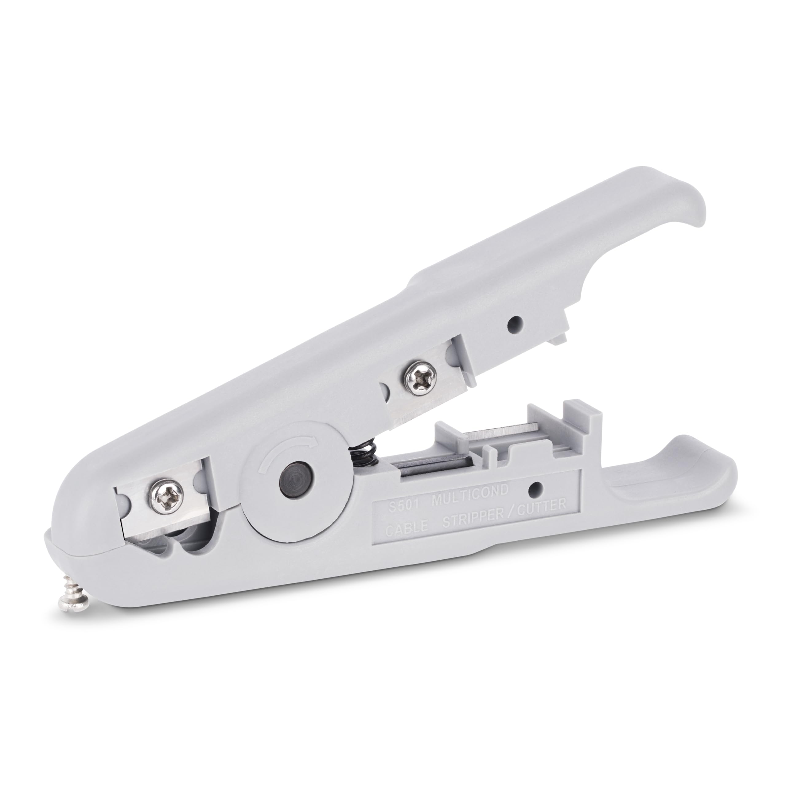 StarTech.com Network Cable Stripper and Cutter, Professional Wire Stripper for UTP/FTP/STP/Coax Cables, Rotary Wire Stripping and Cutting Tool