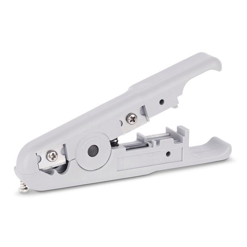 StarTech.com Network Cable Stripper and Cutter, Professional Wire Stripper for UTP/FTP/STP/Coax Cables, Rotary Wire Stripping and Cutting Tool