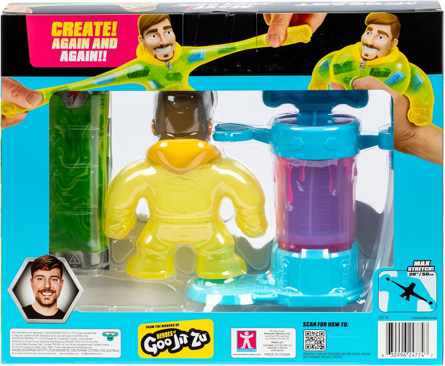 MRBEAST LAB Make Your Own Stretchy, Goo Filled MrBeast With The Creation Station, With 3 Unique Goo Fillings, Mix, Fill & Create Your Own Stretchy MrBeast Action Figure Again And Again