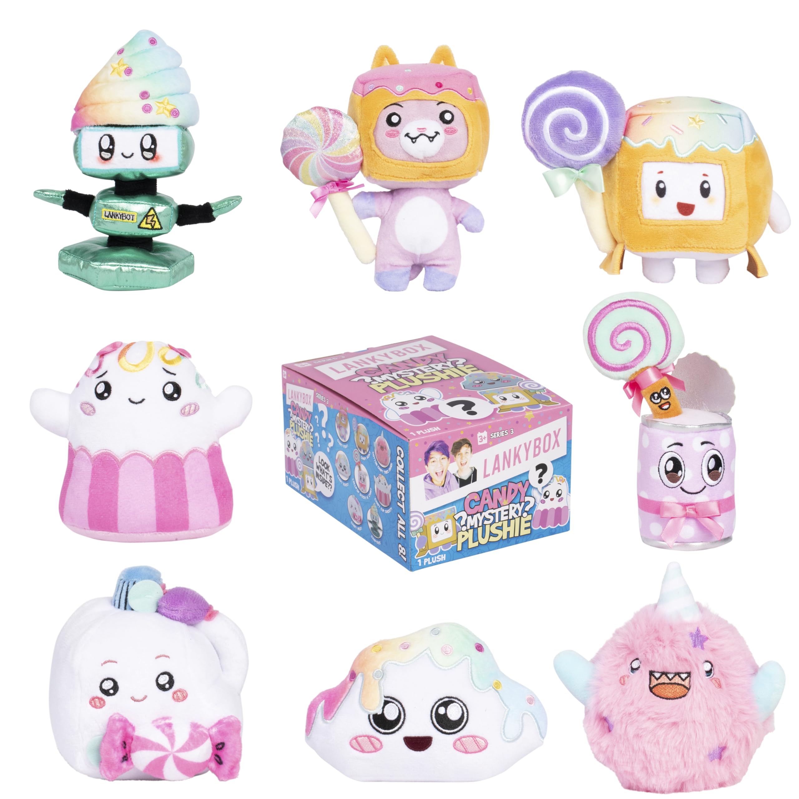 LankyBox Mystery Plush, Candy Collection, Collectible Blind Box Mini Plush, Officially Licensed Merch, One Supplied Styles May Vary