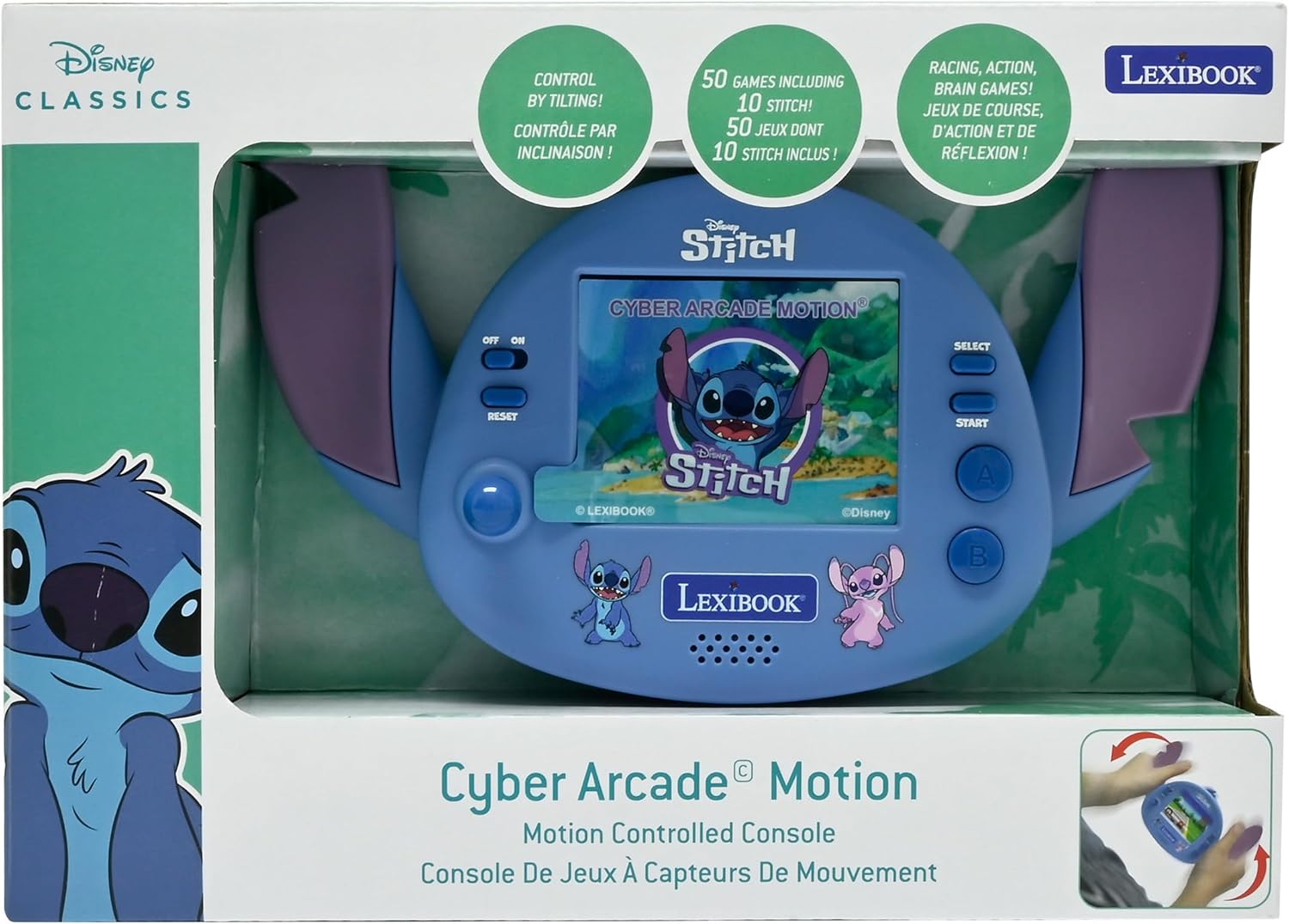 Lexibook - Disney Stitch Cyber Arcade Motion® Console (Jl3180D)