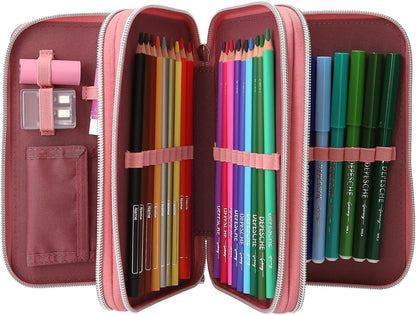 Miss Melody - Triple Pencil Case Led - Rust-Colored