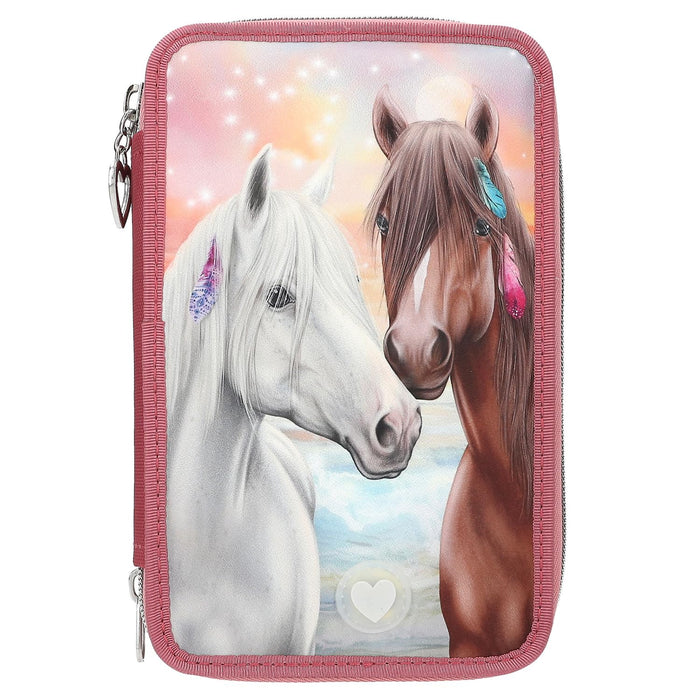 Miss Melody - Triple Pencil Case Led - Rust-Colored