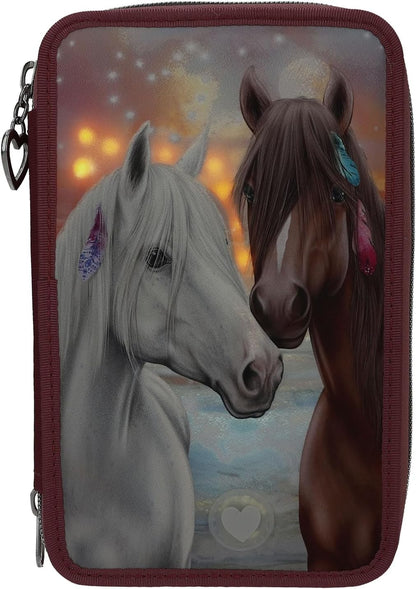 Miss Melody - Triple Pencil Case Led - Rust-Colored