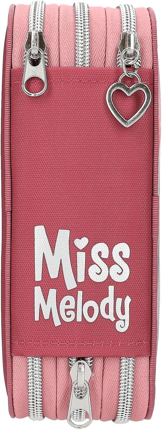 Miss Melody - Triple Pencil Case Led - Rust-Colored