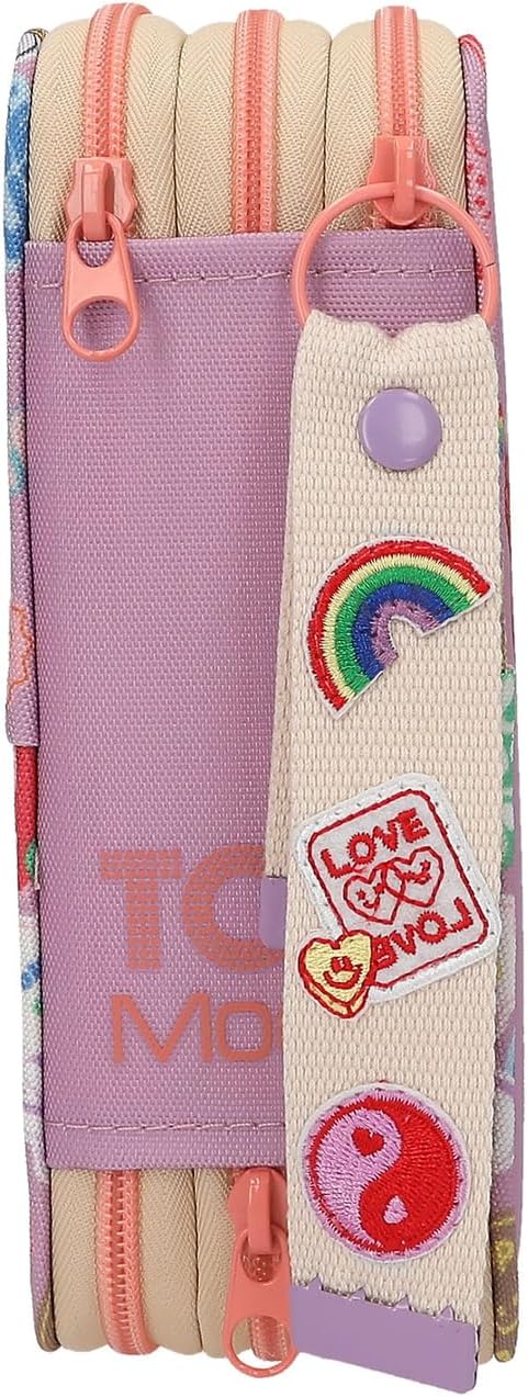 Topmodel - Topmodel Triple Pencil Case With Pendant Girl Power - Purple