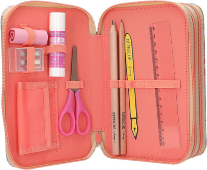 Topmodel - Topmodel Triple Pencil Case With Pendant Girl Power - Purple