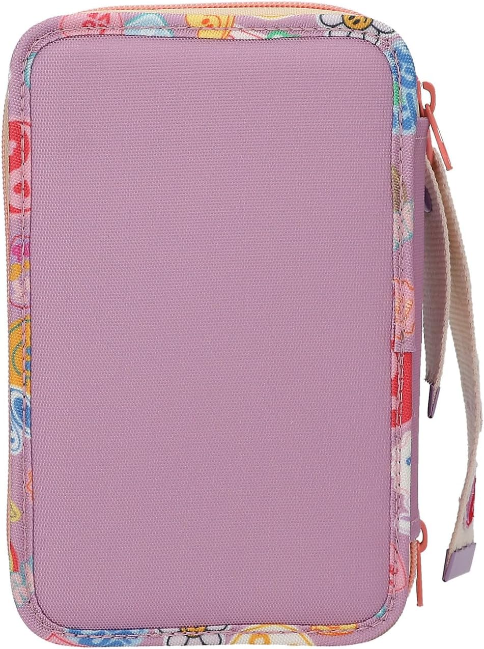 Topmodel - Topmodel Triple Pencil Case With Pendant Girl Power - Purple