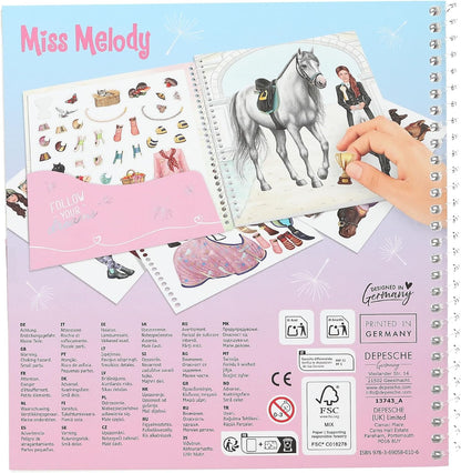 Depesche 13743 Miss Melody Horse and Rider Dress Me Up Stickerbook