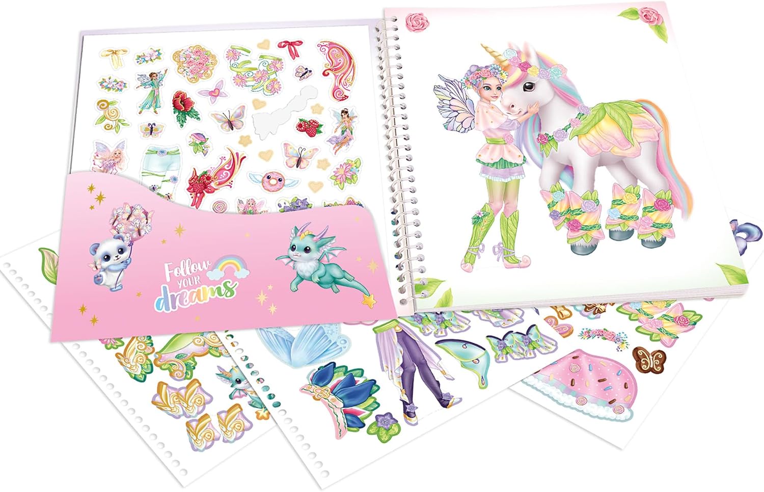 Ylvi 413749 24 Page Dress Me Up Sticker Book with 11 Sticker Sheets