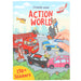 Depesche 13807 Create Your Action World Colouring Book with 24 Pre-Printed Background Pages for Designing City and Country Life, Set Including 270 Stickers