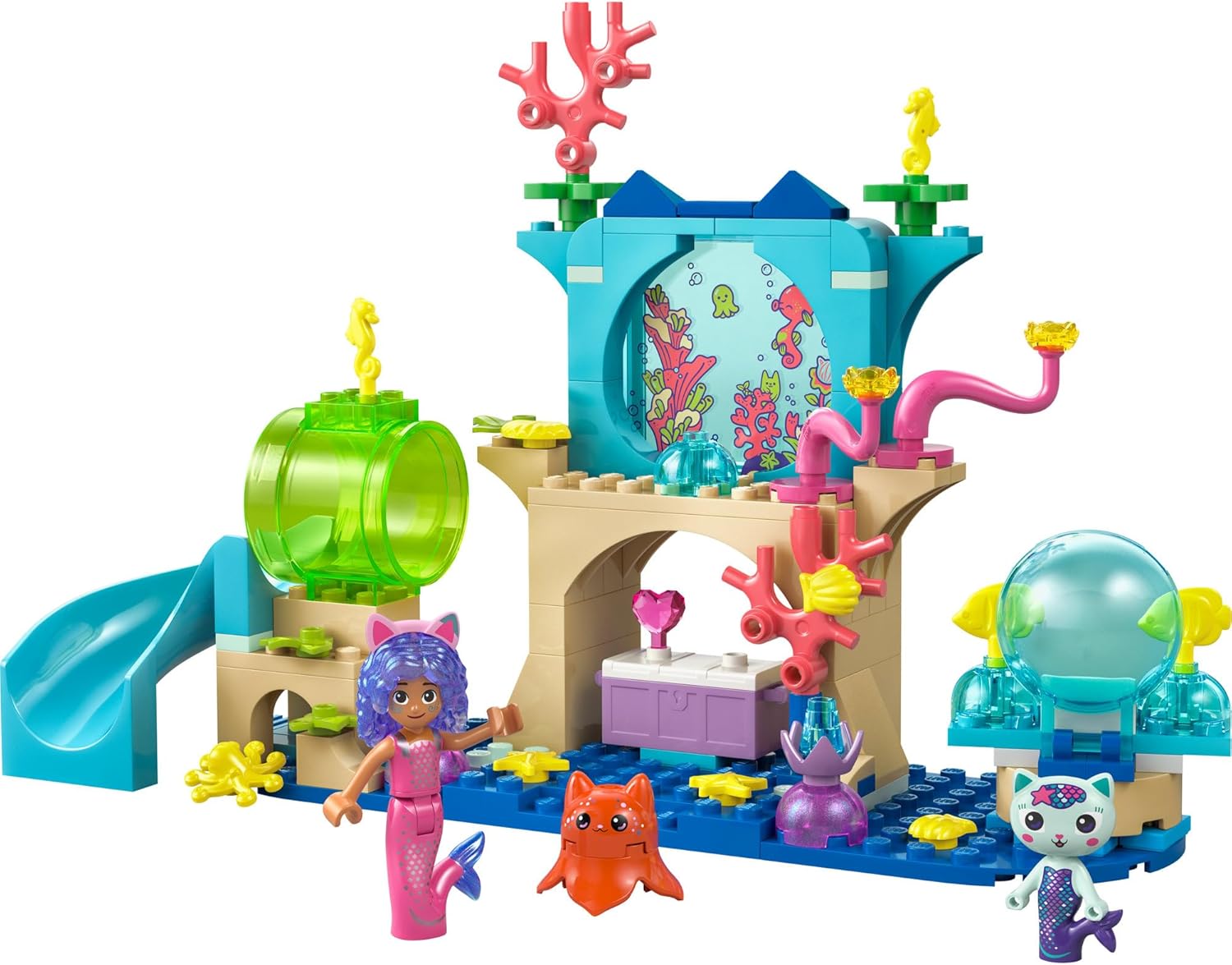 LEGO Gabby's Dollhouse Mermaid Gabby's Aquarium Adventure Toy - incl. a Gabby Mini Doll & MerCat Figure, plus Fun Accessories - Gift for 4+ Year Old Girls & Movie Fans - 11204