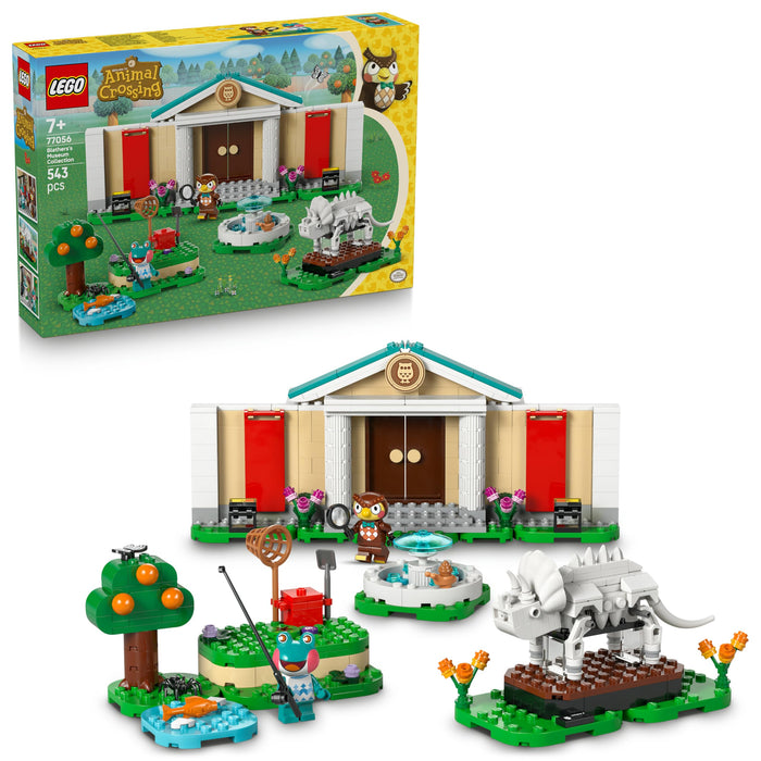 LEGO Animal Crossing Blathers's Museum Collection - Interactive Toy with Blathers & Lily Minifigures, plus Dinosaur Fossils and Accessories - Gaming Gift for 7+ Year Old Girls & Boys - 77056
