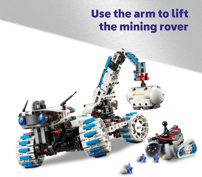 LEGO Technic Lunar Outpost Moon Rover Space Vehicle - Interactive STEM Toy with a Crane & Solar Panels - Robot Model - Birthday Gift for 10+ Year Old Boys & Girls - 42211