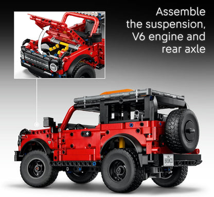 LEGO Technic Ford Bronco SUV Offroad Auto Bouwpakket voor Kinderen – Modelauto Met Openende Deuren, V6-Motor, Ophanging en Besturing – Cadeau Voor Jongens Vanaf 9 Jaar – 42213