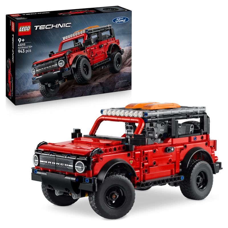 LEGO Technic SUV Ford Bronco - Macchina Giocattolo Off Road - Modellino di Auto con Porte Apribili, Motore V6, Sospensioni e Sterzo - Regalo da Collezione per Bambini da 9 Anni in su - 42213