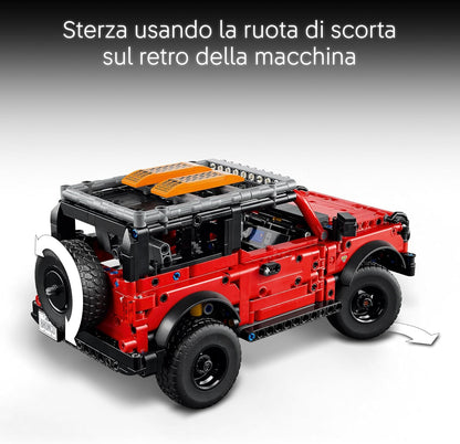 LEGO Technic SUV Ford Bronco - Macchina Giocattolo Off Road - Modellino di Auto con Porte Apribili, Motore V6, Sospensioni e Sterzo - Regalo da Collezione per Bambini da 9 Anni in su - 42213