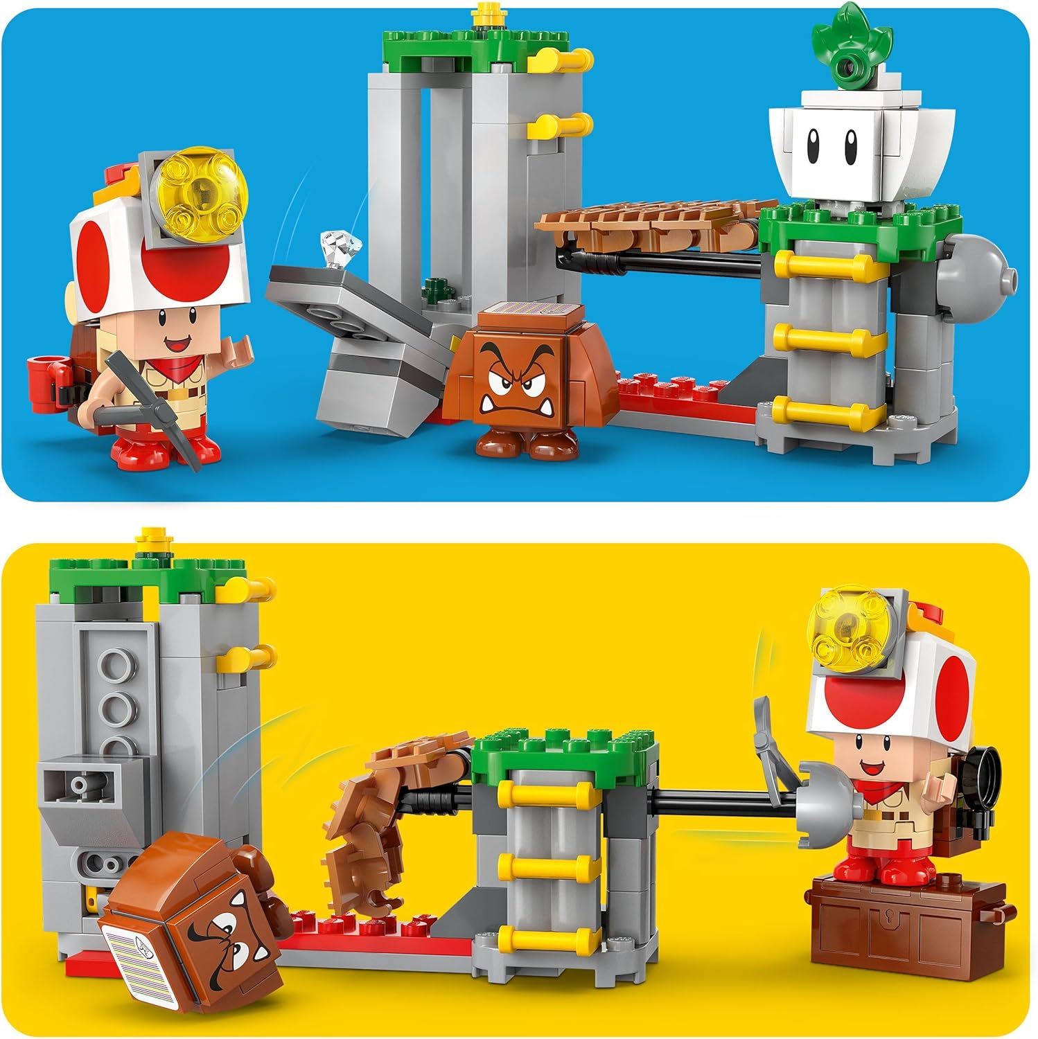 LEGO Super Mario Captain Toad's Camp - Interactive Toy with 3 Figures incl. a Goomba, plus a Tent & Collapsing Bridge - Gamer Gift for 6+ Year Old Boys & Girls - 72040