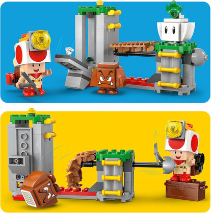 LEGO Super Mario Captain Toad's Camp - Interactive Toy with 3 Figures incl. a Goomba, plus a Tent & Collapsing Bridge - Gamer Gift for 6+ Year Old Boys & Girls - 72040