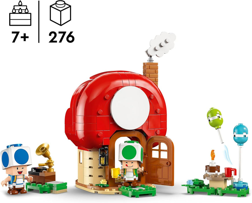 LEGO Super Mario Party at Toad's House Toy - Interactive Set with 2 Figures, a Kitchen, Bedroom & Picnic Table - Gamer Gift for 7+ Year Old Boys & Girls - 72041