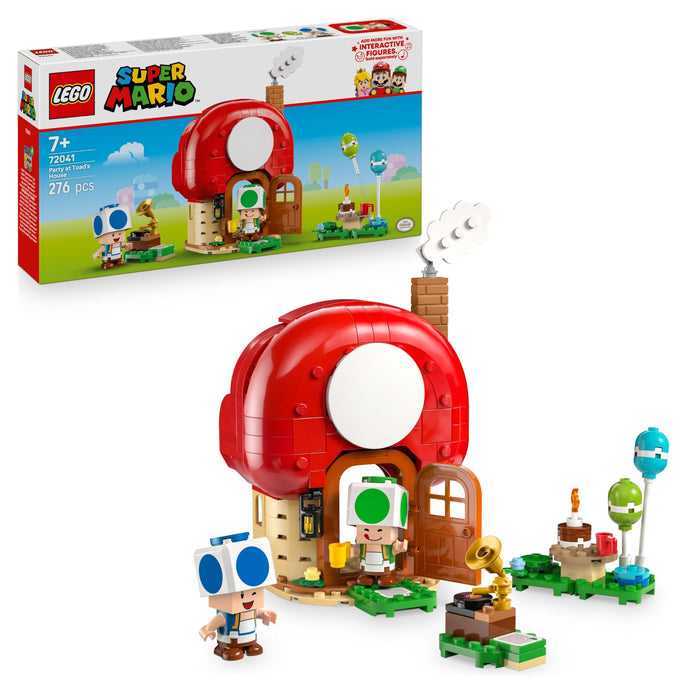 LEGO Super Mario Party at Toad's House Toy - Interactive Set with 2 Figures, a Kitchen, Bedroom & Picnic Table - Gamer Gift for 7+ Year Old Boys & Girls - 72041