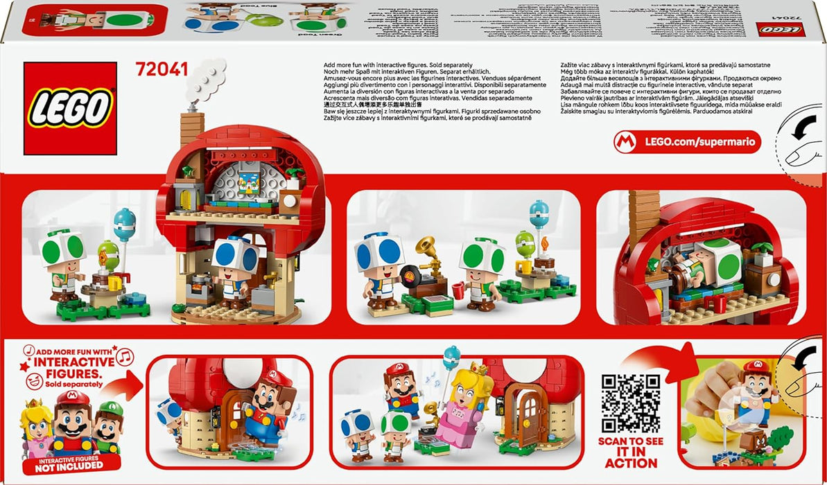 LEGO Super Mario Party at Toad's House Toy - Interactive Set with 2 Figures, a Kitchen, Bedroom & Picnic Table - Gamer Gift for 7+ Year Old Boys & Girls - 72041
