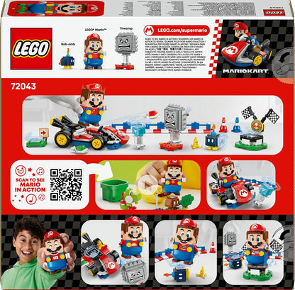 LEGO Mario Kart – Interactive Mario & Standard Kart - Toy Race Course with a Car, 3 Figures, a Podium & Barriers - Gamer Gift for 7+ Year Old Boys & Girls - 72043