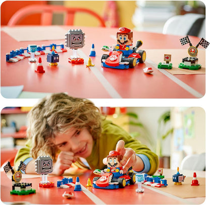LEGO Mario Kart – Interactive Mario & Standard Kart - Toy Race Course with a Car, 3 Figures, a Podium & Barriers - Gamer Gift for 7+ Year Old Boys & Girls - 72043