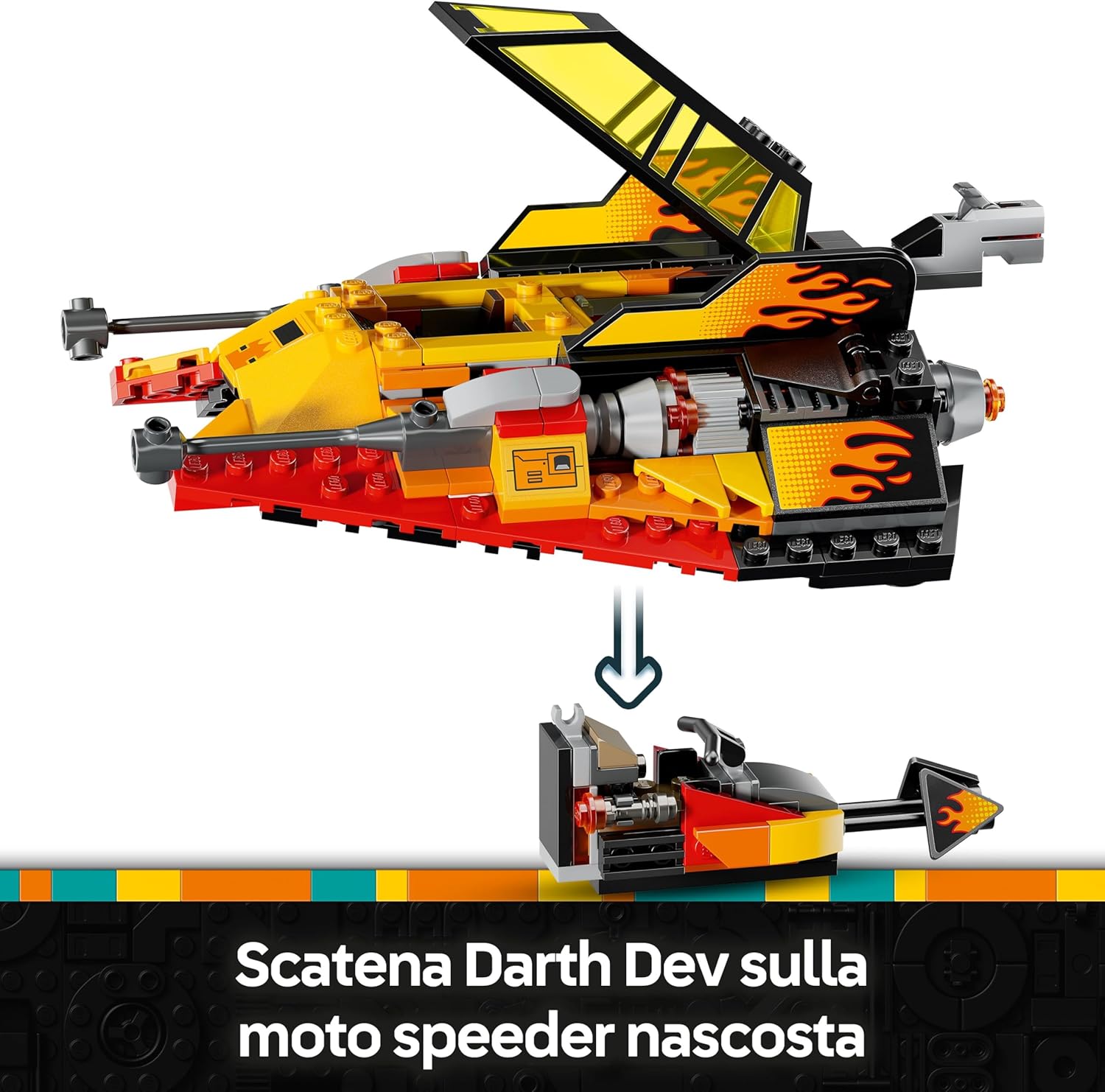 LEGO Star Wars 75414 The Force Burner Snowspeeder - Building Toy incl. 3 Minifigures with Lightsabers, plus a Speeder Bike - Gift for 7+ Year Old Boys & Rebuild the Galaxy Fans