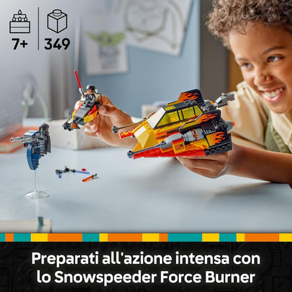 LEGO Star Wars 75414 The Force Burner Snowspeeder - Building Toy incl. 3 Minifigures with Lightsabers, plus a Speeder Bike - Gift for 7+ Year Old Boys & Rebuild the Galaxy Fans
