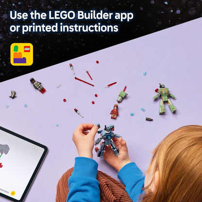 LEGO ǀ Marvel Iron Man & War Machine vs. Hammer Drones - Building Toy with 2 Minifigures & 2 Action Figures with Stud Shooters - Super Hero Gift for 7+ Year Old Boys - 76320
