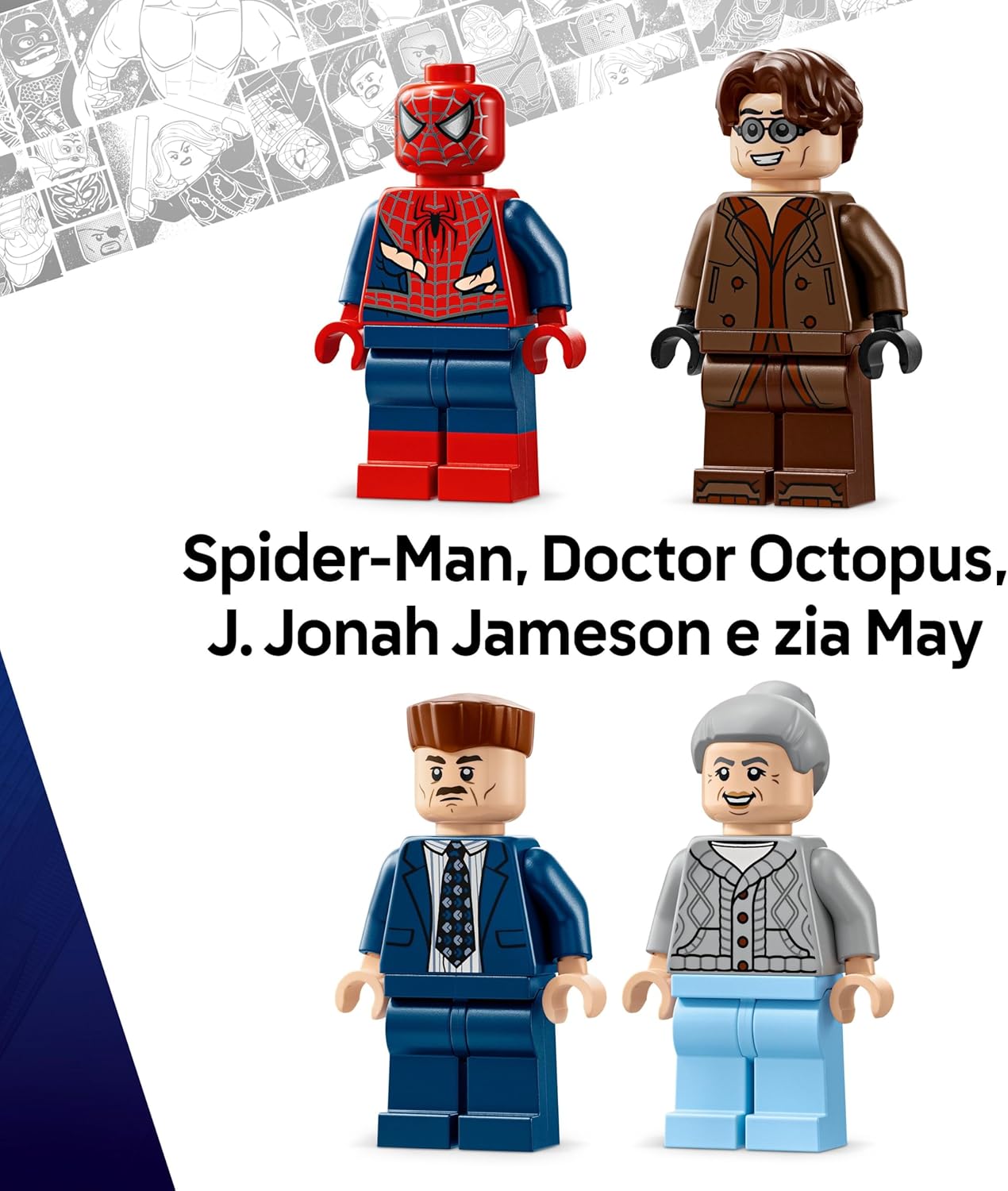LEGO ǀ Marvel Spider-Man Contro Doc Ock: Duello sul Treno - Giocattolo da Esposizione con 4 Minifigure - Regalo da Collezione Da Supereroi per Bambini da 9 Anni in su Fan del Film - 76321
