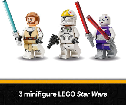 LEGO Star Wars 75432 V-19 Torrent Starfighter Building Toy - 3 Minifigures incl. Obi Wan Kenobi & Asajj Ventress with Lightsabers - Gift for 9+ Year Old Boys & The Clone Wars Fans