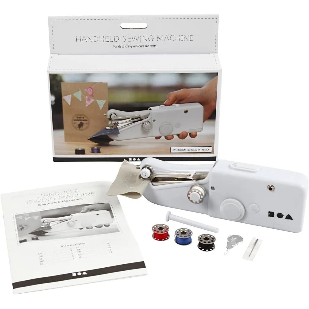 Creativ e 46143 Handheld Naaimachine, 20,5 cm Lengte, 3,5 cm Breedte, Wit, 6,7 cm Hoogte