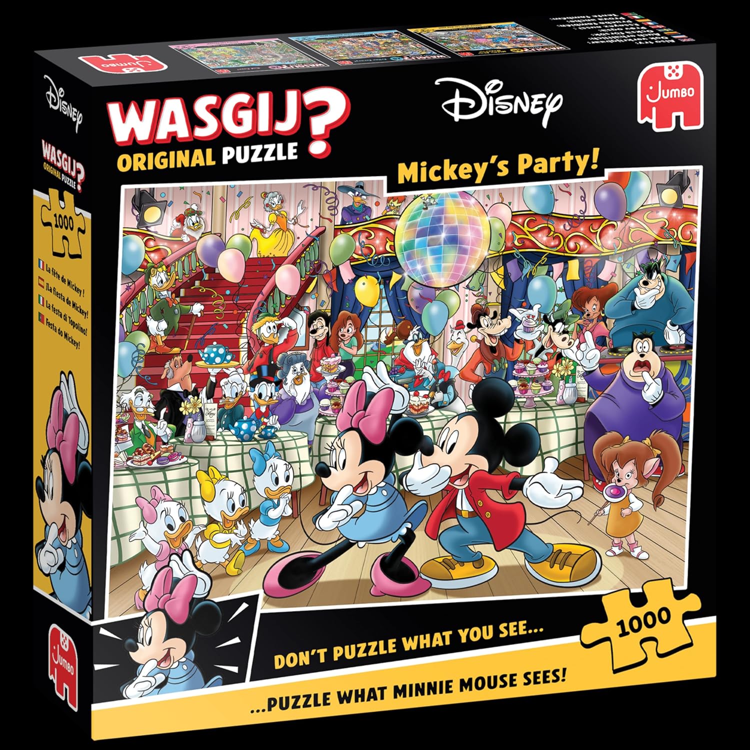 Wasgij Original, Mickey's Party - Disney Themed 1000 Piece Jigsaw Puzzles for Adults - Colourful, Fun, Challenging & Brainteasing 1000 Pc Adults Jigsaw Puzzle - 100% Recycled Cardboard - Jumbo