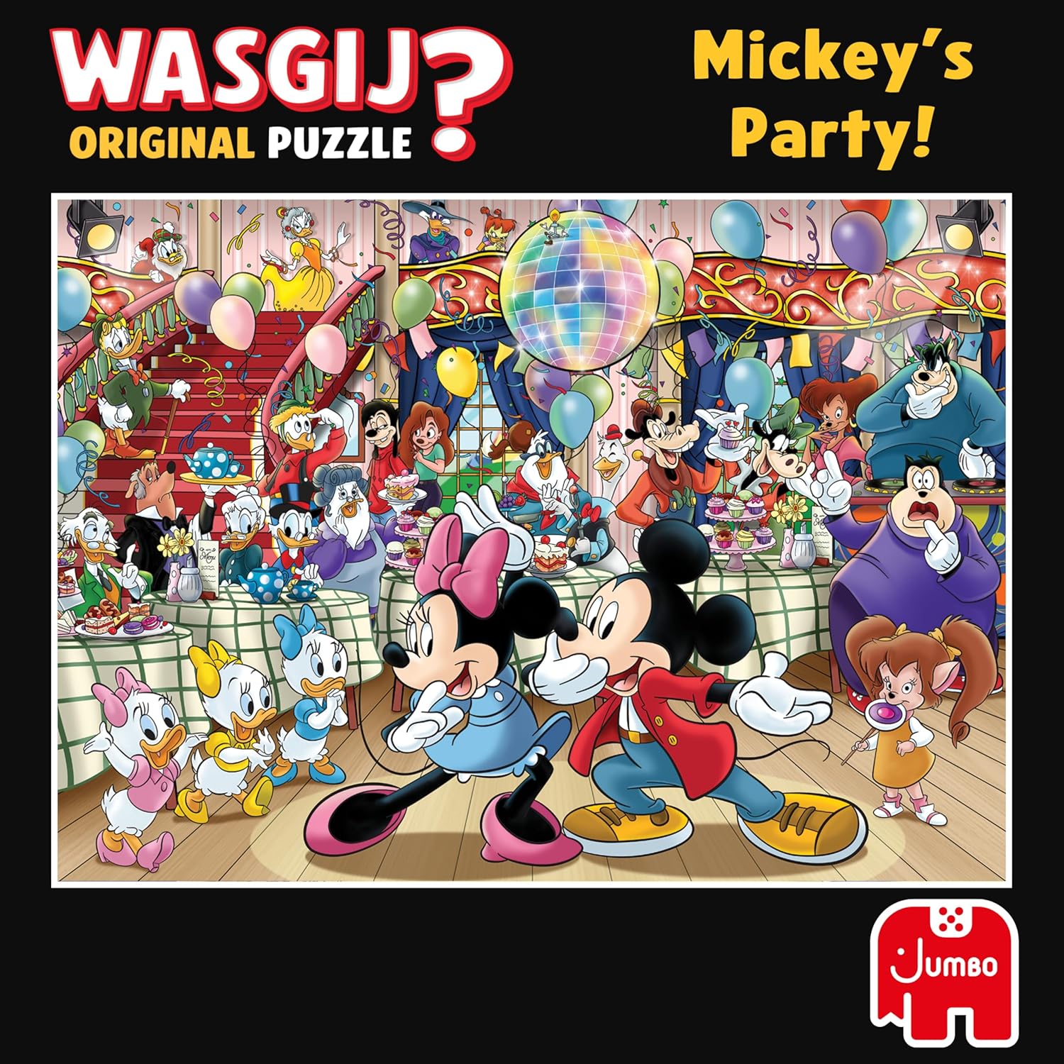 Wasgij Original, Mickey's Party - Disney Themed 1000 Piece Jigsaw Puzzles for Adults - Colourful, Fun, Challenging & Brainteasing 1000 Pc Adults Jigsaw Puzzle - 100% Recycled Cardboard - Jumbo