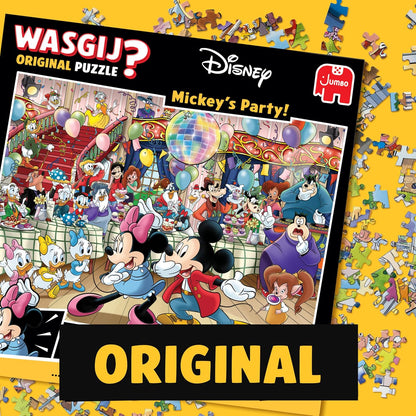 Wasgij Original, Mickey's Party - Disney Themed 1000 Piece Jigsaw Puzzles for Adults - Colourful, Fun, Challenging & Brainteasing 1000 Pc Adults Jigsaw Puzzle - 100% Recycled Cardboard - Jumbo