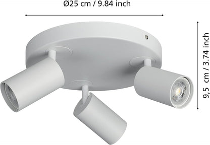 Eglo Telimbela-Z Smart Spot Roundel – White - Rgb + Tunable White - Zigbee & Bluetooth