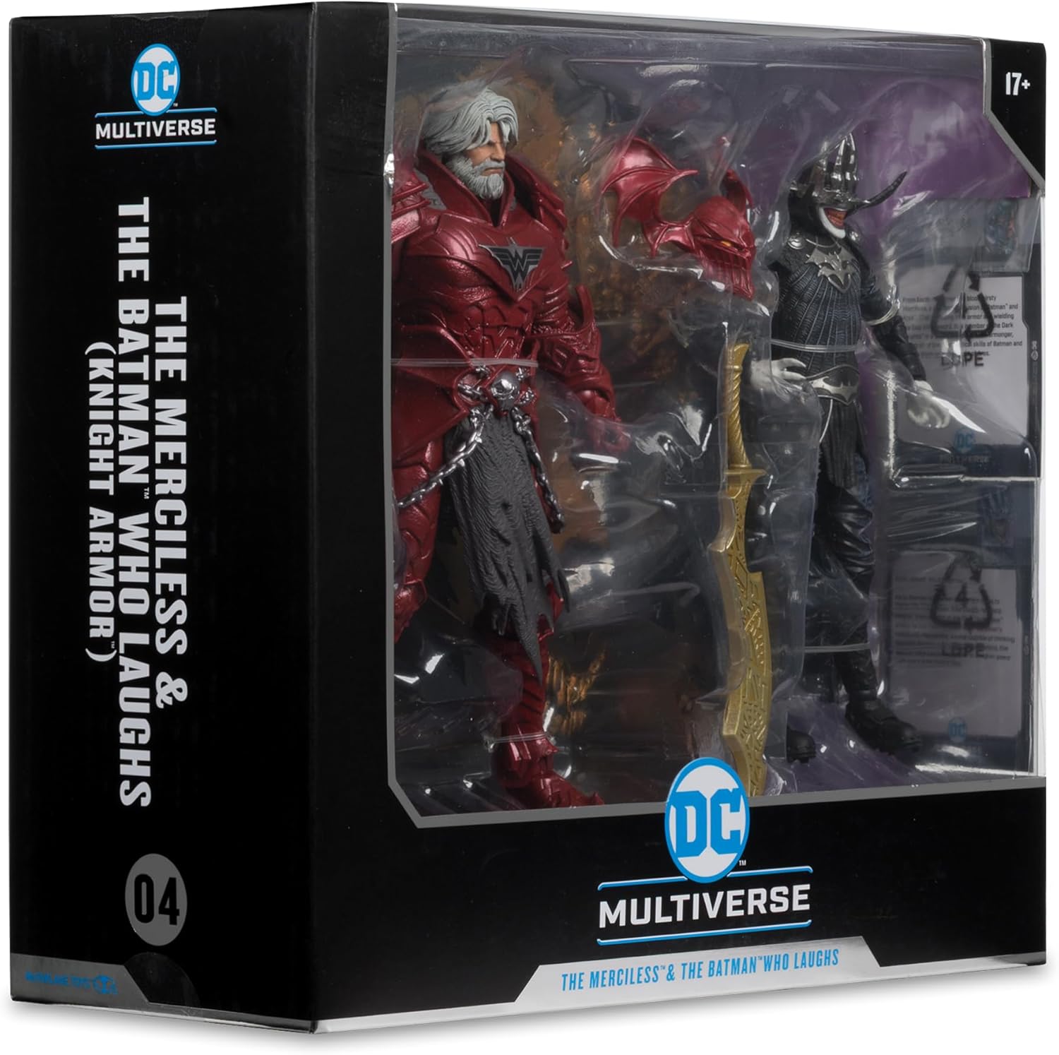 McFarlane DC Multiverse Collector Edition Action Figures Pack of 2#04 Batman Who Laughs (Knight Armor) & Merciless (Dark Multiverse) 18 cm