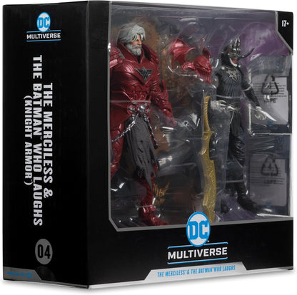 McFarlane DC Multiverse Collector Edition Action Figures Pack of 2#04 Batman Who Laughs (Knight Armor) & Merciless (Dark Multiverse) 18 cm