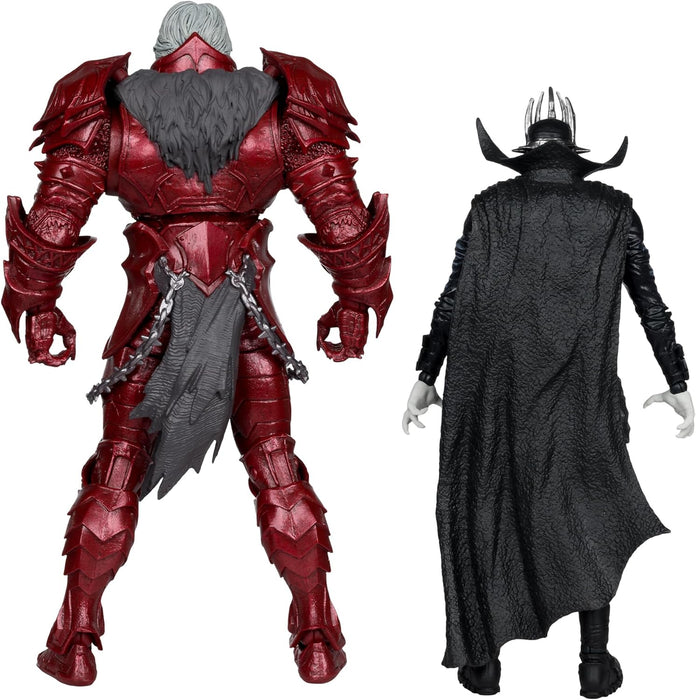 McFarlane DC Multiverse Collector Edition - Set di 2 personaggi d'azione #04 Batman who Laughs (Knight Armor) & Merciless (Dark Multiverse), 18 cm