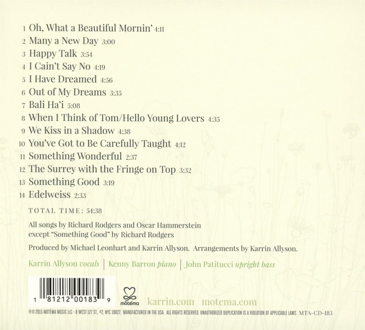 Many a New Day: Karrin Allyson Sings Rodgers & Ham