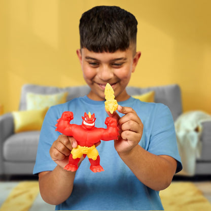 Heroes of Goo Jit Zu Meteor Madness, Stretchy Blazagon Action Figure, With Unique Scrunchy Goo Filling & Battle Gauntlet