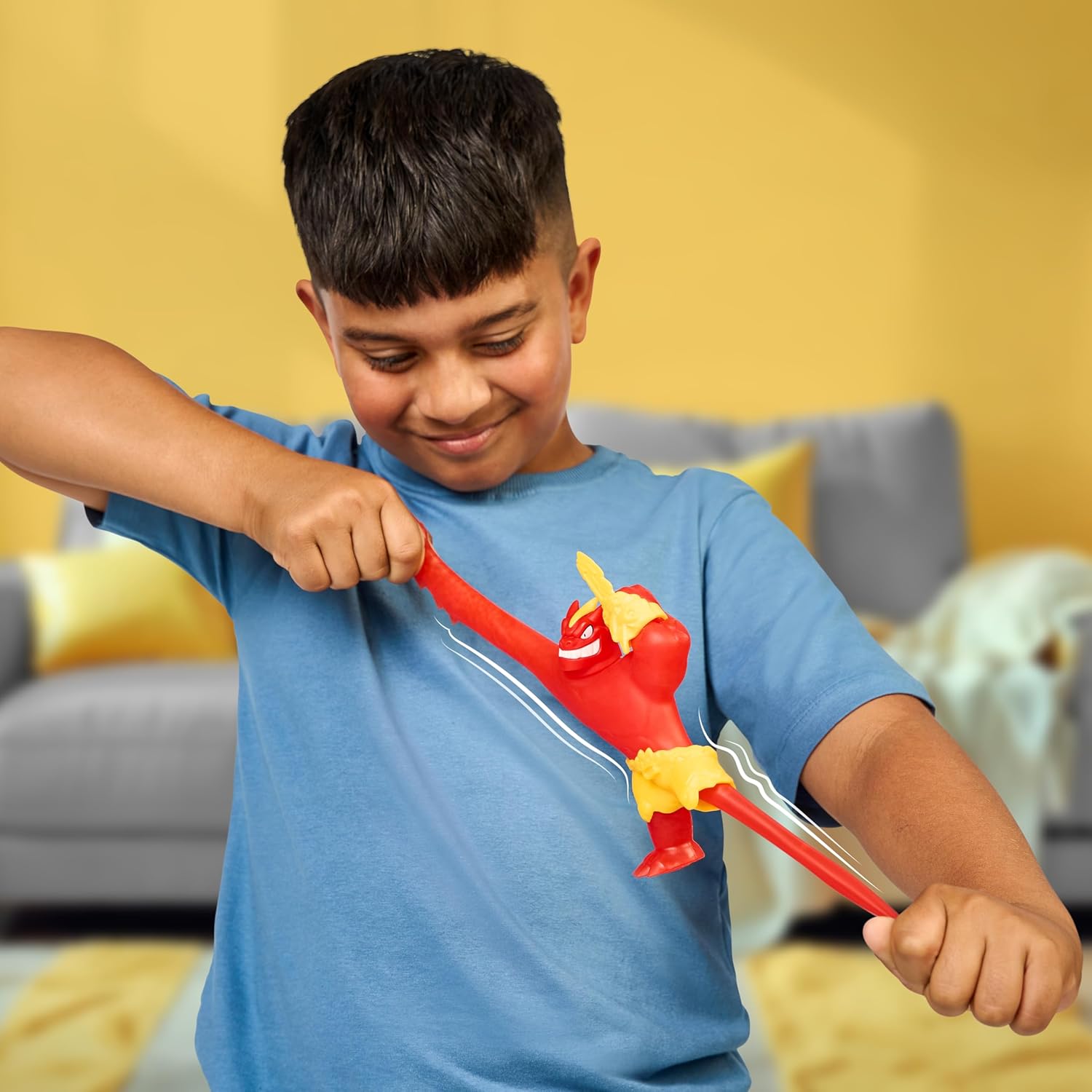 Heroes of Goo Jit Zu Meteor Madness, Stretchy Blazagon Action Figure, With Unique Scrunchy Goo Filling & Battle Gauntlet