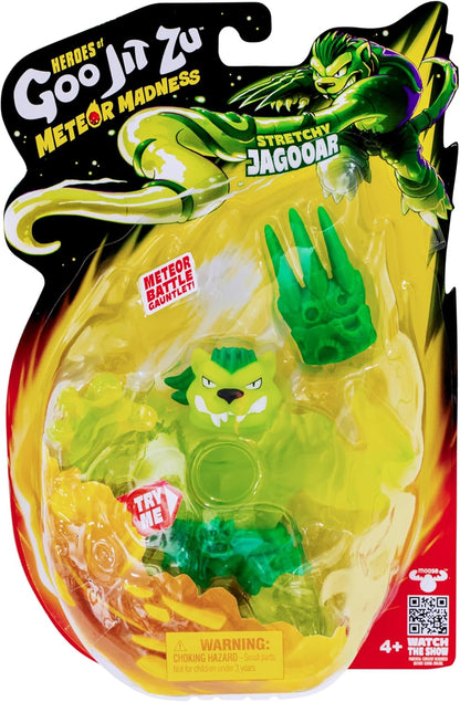 Heroes of Goo Jit Zu Meteor Madness, Stretchy Jagooar Action Figure, With Unique Stretchy Goo Filling & Meteor Battle Gauntlet.