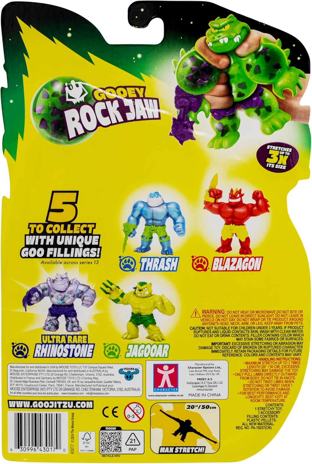 Heroes of Goo Jit Zu Meteor Madness, Stretchy Rock Jaw Action Figure, With Unique Gooey Filling & Battle Gauntlet